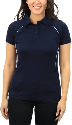 Be Seen Ladies Baby Waffle Knit Polo - BSP36L **Clearance**