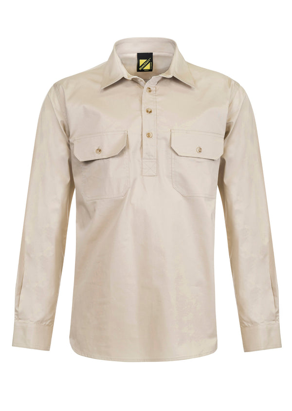 Workcraft Mens Half Placket Shirt 155gsm - WS3029