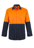 Workcraft Mens Two Tone Long Sleeve Shirt with Studs 155gsm - WS3045