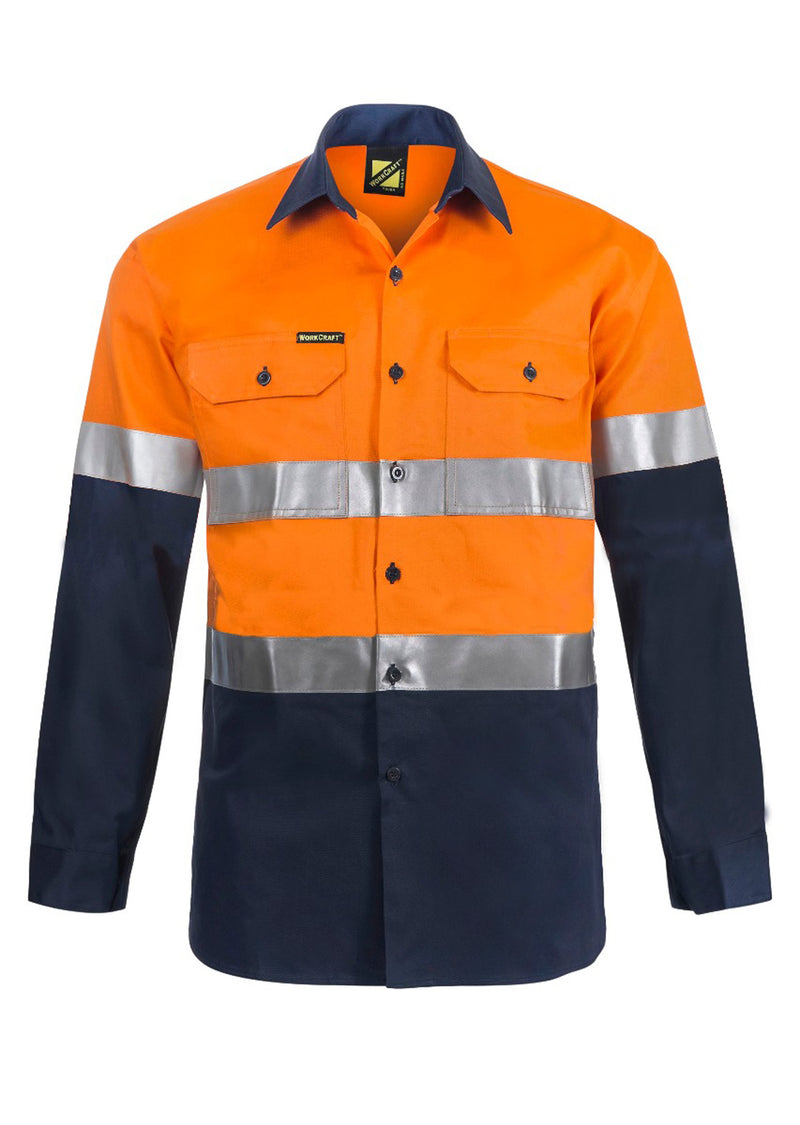 Workcraft Hivis Long Sleeve Two Tone with Tape - WS3028