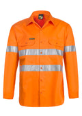 Workcraft Unisex Hivis Cotton Long Sleeve with Tape - WS4131