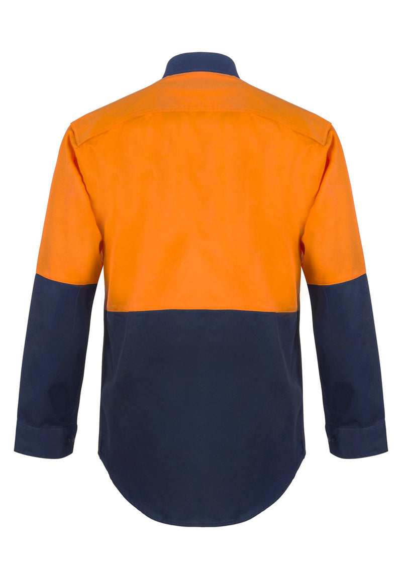 Workcraft Hivis Two Toned Long Sleeve Shirt 190gsm - WS3022