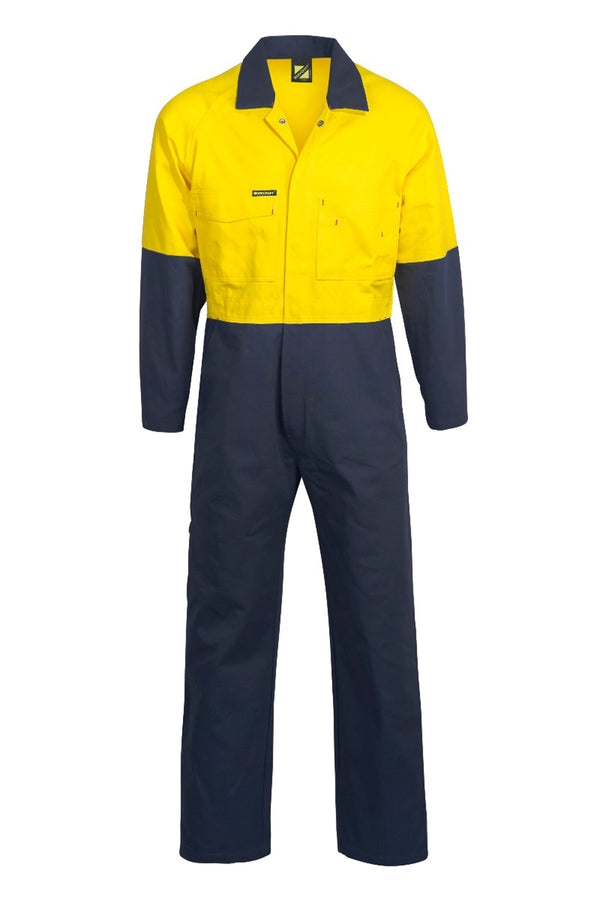 Workcraft Hivis Two Tone Cotton Drill Coveralls 310gsm - WC3051