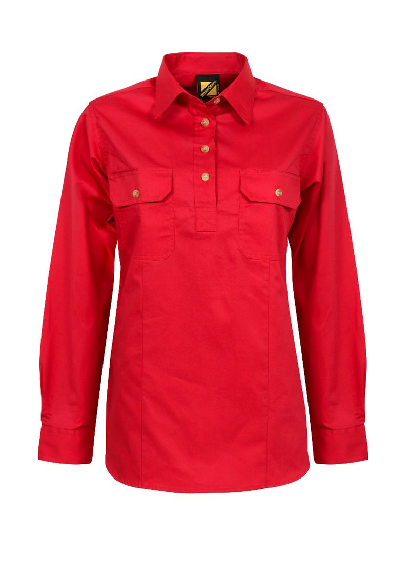 Workcraft Ladies Half Placket Shirt 155gsm - WSL505