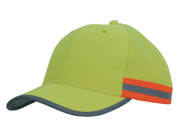 Headwear - Hi Vis Cap with Reflective Tape - 3030