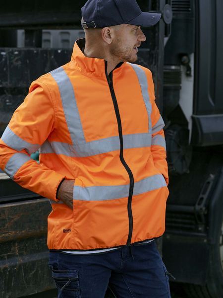 Bisley Mens Taped Hivis Reversible Puffer Jacket - BJ6350HT