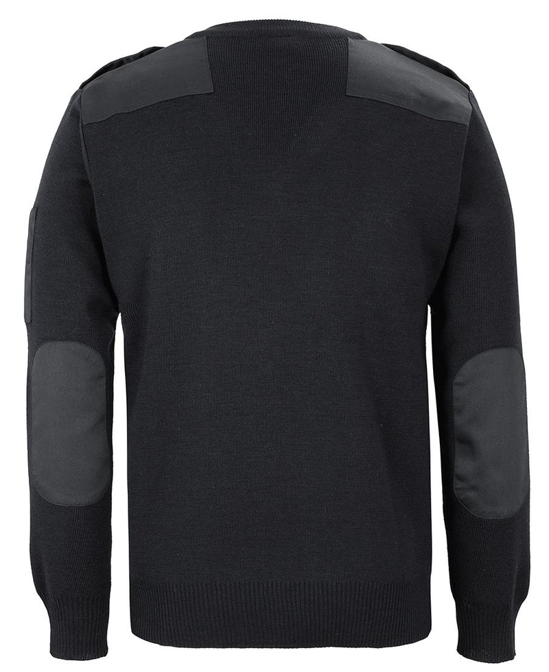 JBs Wear Mens Knitted Epaulette Jumper - 6EJ