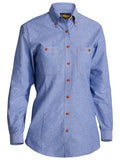 Bisley Ladies Chambray Long Sleeve Shirt - B76407L