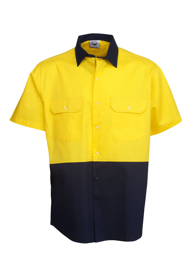 Blue Whale Hi Vis 190 GSM Cotton Drill Shirt - C84