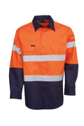 Blue Whale Hi Vis 190 GSM Cotton Drill Shirt - C93