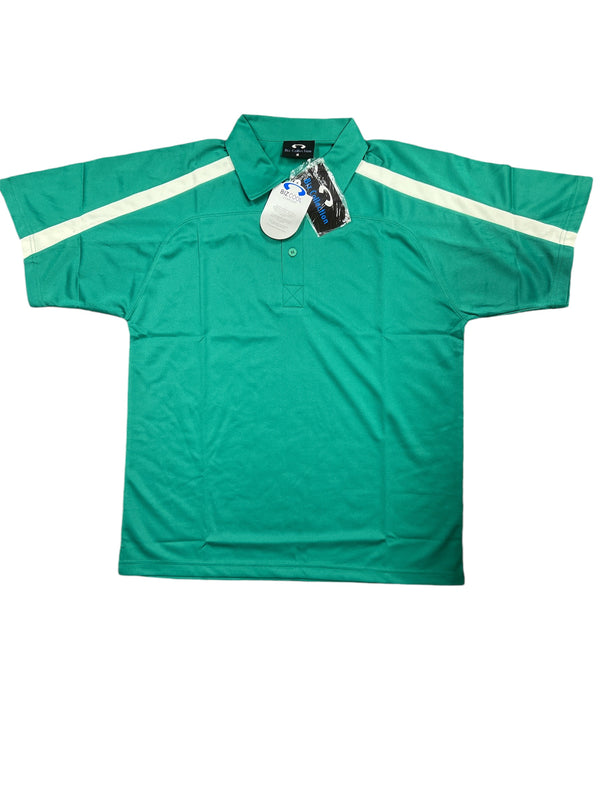 Biz Collection Mens Polo Green/White - P7500 **Clearance**