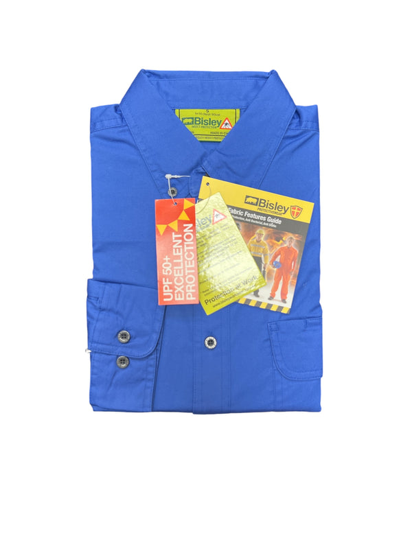 Bisley Insect Protection Cotton Drill Long Sleeve Shirt - VRS6255 **Clearance**