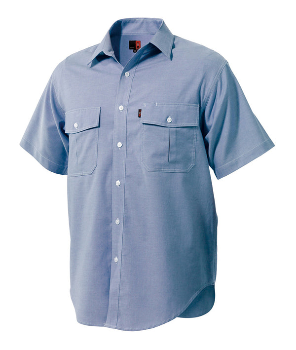 King Gee Chambray Double Pocket Short Sleeve Shirt - K04270