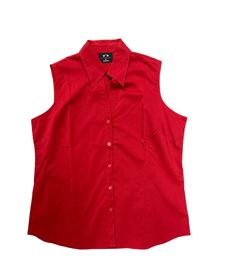 Biz Collection Ladies Red Sleeveless Top - LB7302  **Clearance**