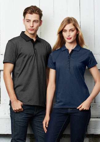 Biz Collection Womens Shadow Short Sleeve Polo - P501LS