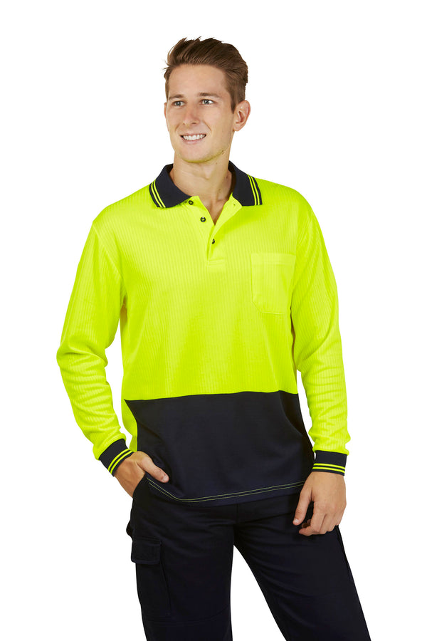 Blue Whale Hi Vis Drop Needle Cotton Polo - P71