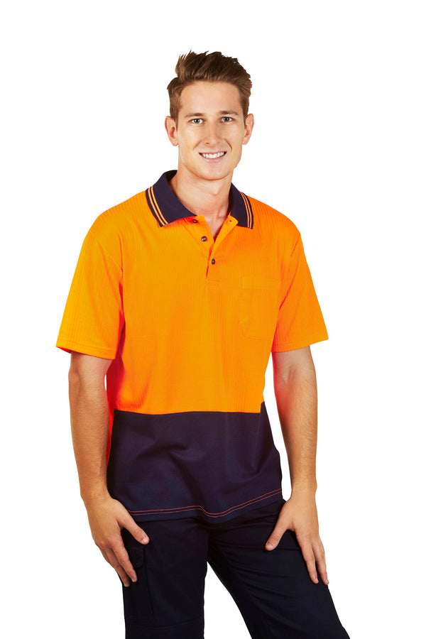 Blue Whale Hi Vis Drop Needle Cotton Polo - P72