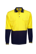 Blue Whale 100% Cotton Hi Vis Long Sleeve Polo - P93