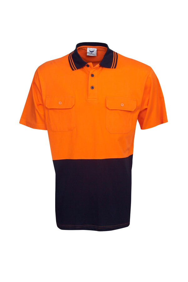 Blue Whale 100% Cotton Hi Vis Short Sleeve Polo - P94