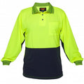 Portwest Hivis Long Sleeve Cotton Comfort Polo - HV213