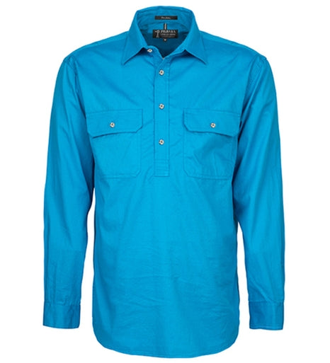 Ritemate Mens Pilbara Closed Front Long Sleeve Shirt - RM200CF