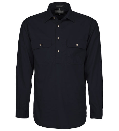 Ritemate Mens Pilbara Closed Front Long Sleeve Shirt - RM200CF