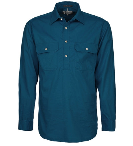 Ritemate Mens Pilbara Closed Front Long Sleeve Shirt - RM200CF