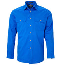 Ritemate Mens Pilbara Open Front Long Sleeve Shirt - RM500BT