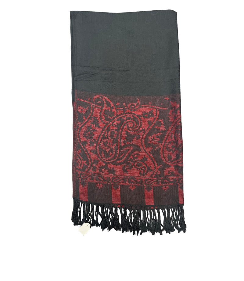 Scarf Red Black Pashmina