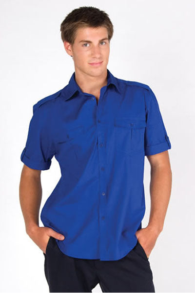 Ramo Mens Military Short Sleeve Shirt - S001MS