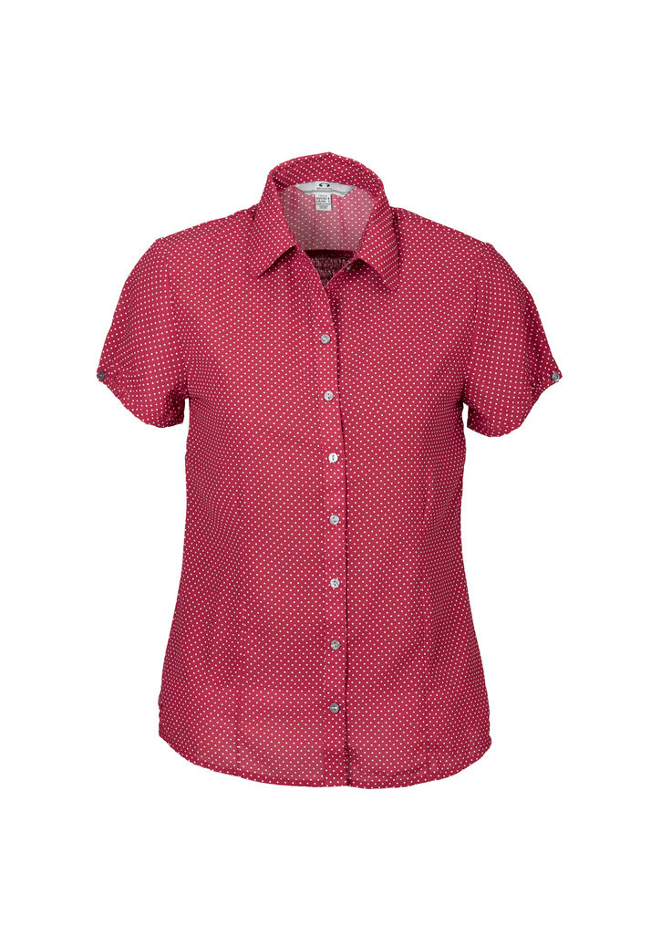 Biz Collection Ladies' Ruby Spot Print Short Sleeve Shirt - S232LS **Clearance**