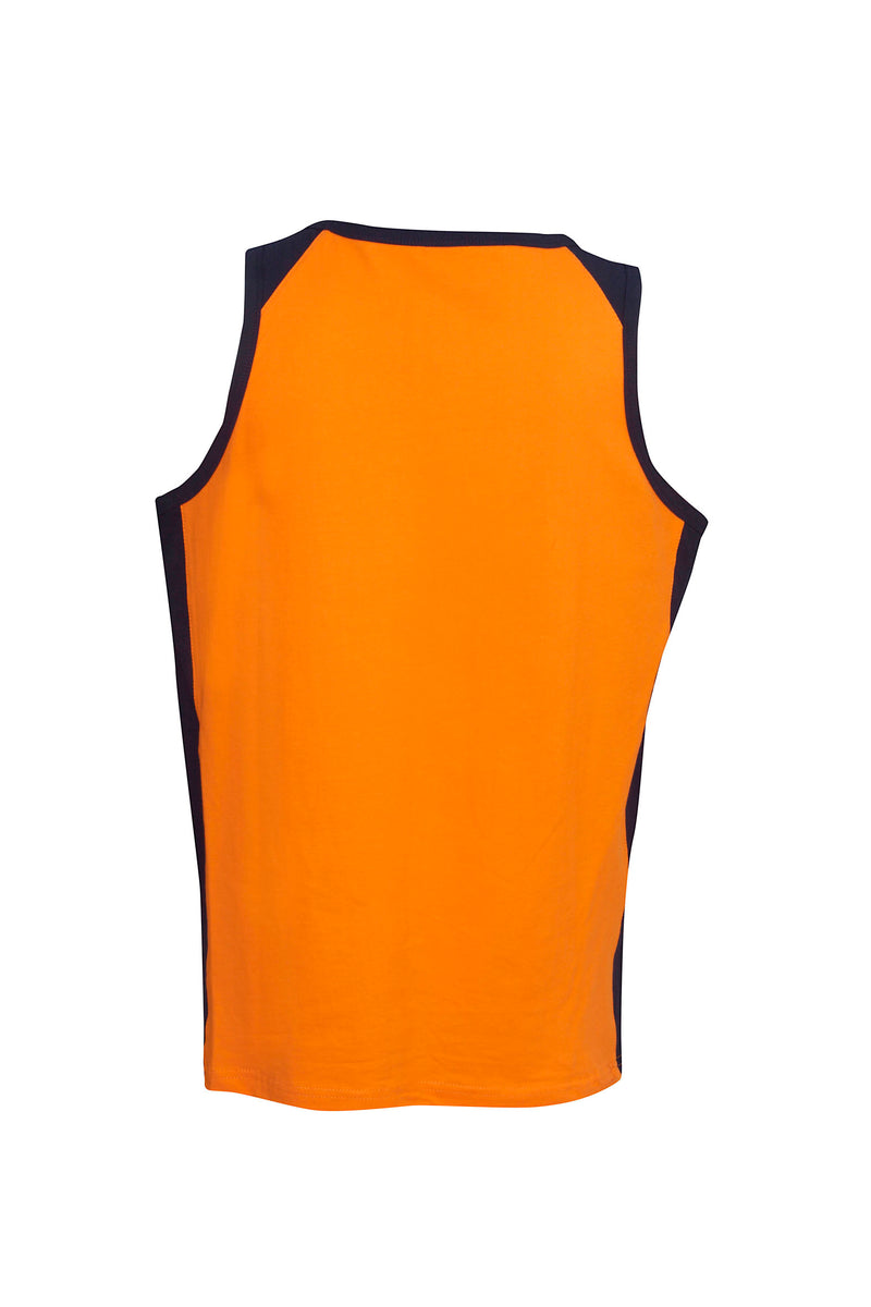 Blue Whale 100% Cotton Hi Vis Singlet - S84