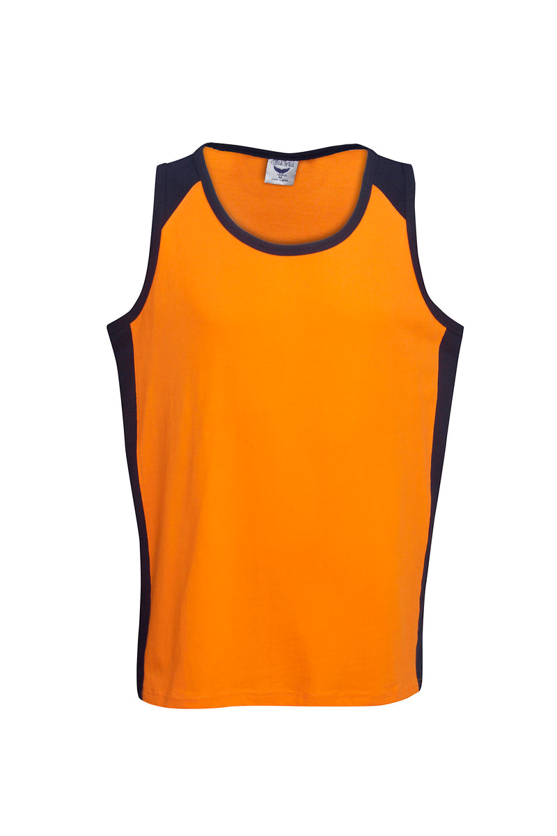 Blue Whale 100% Cotton Hi Vis Singlet - S84