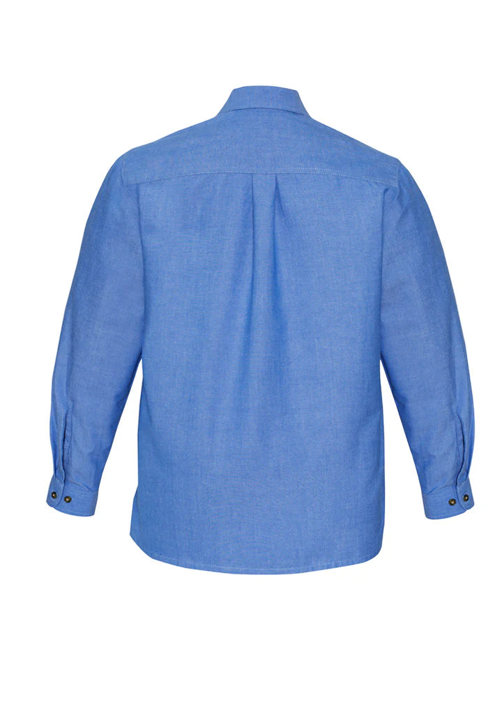 Biz Collection Mens Chambray Long Sleeve Shirt - SH112