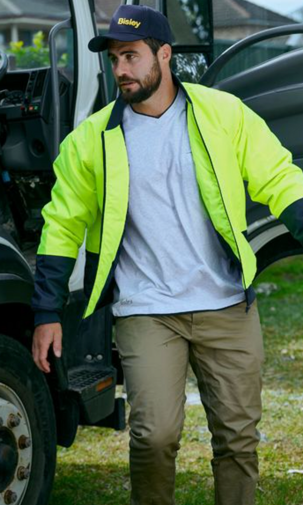 Bisley Two Tone Hivis Bomber Jacket - BJ6730