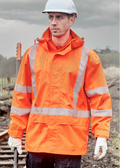 Syzmik Mens Hi Vis X Back Ultralite Waterproof Jacket - ZJ657