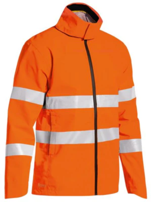 Bisley Taped Hivis Lightweight Ripstop Rain Jacket - BJ6927T