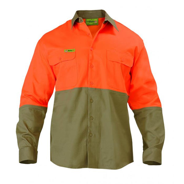 Bisley Hi Vis Two Tone Insect Protection Long Sleeve Shirt - VRS6267 **Clearance**