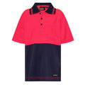 Kids Hi Vis Two Tone Short Sleeve Polo with Pocket - WSPK20