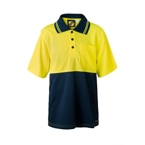 Kids Hi Vis Two Tone Short Sleeve Polo with Pocket - WSPK20