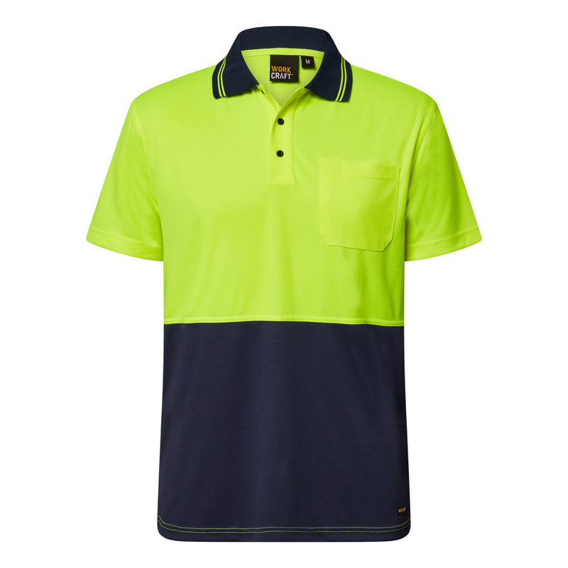 Workcraft Hivis Lightweight Short Sleeve Polo 157gsm - WSP208