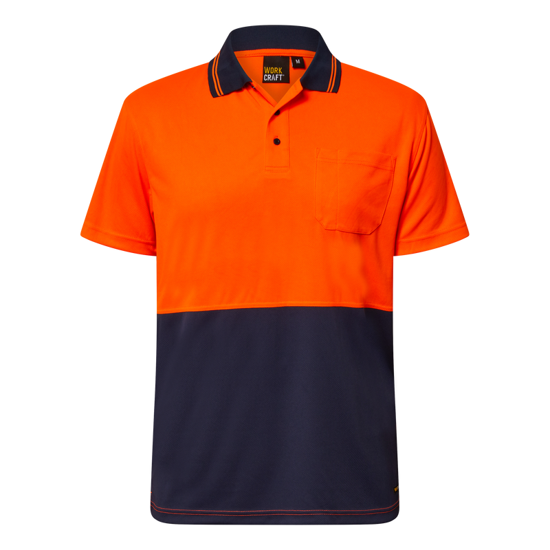 Workcraft Hivis Lightweight Short Sleeve Polo 157gsm - WSP208