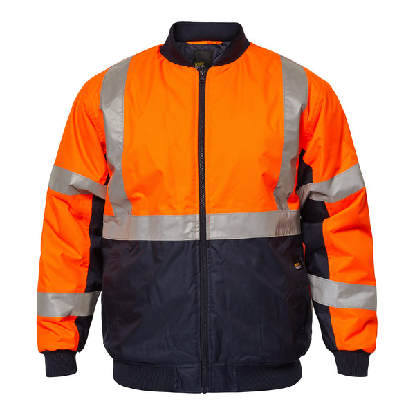 Workcraft Hivis Two Tone Bomber Jacket with 'X' Pattern - WW9010