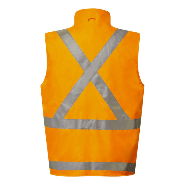 Workcraft Hivis Vest with X Pattern NSW Rail - WW9029