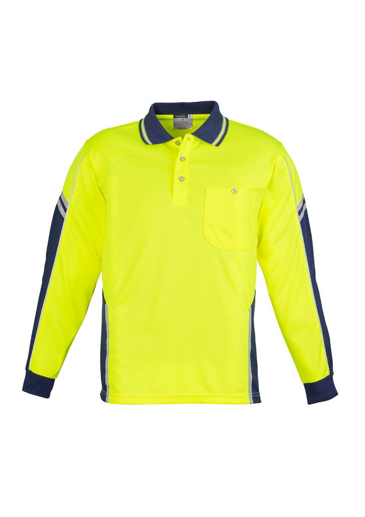 Syzmik Mens Hi Vis Squad Long Sleeve Polo - ZH238