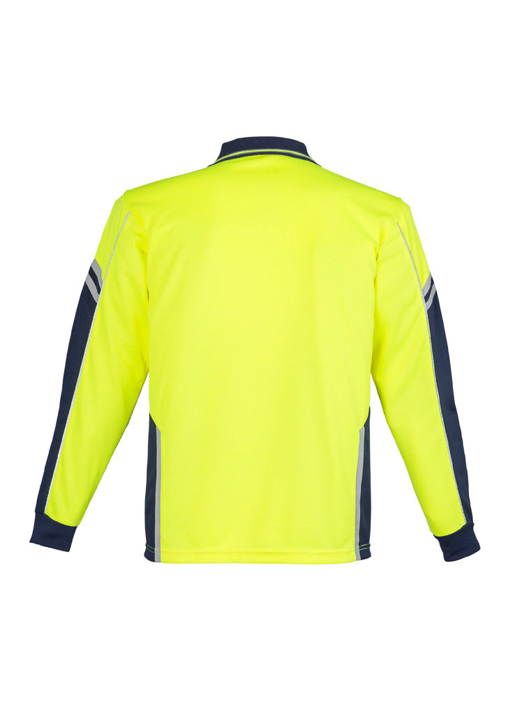 Syzmik Mens Hi Vis Squad Long Sleeve Polo - ZH238