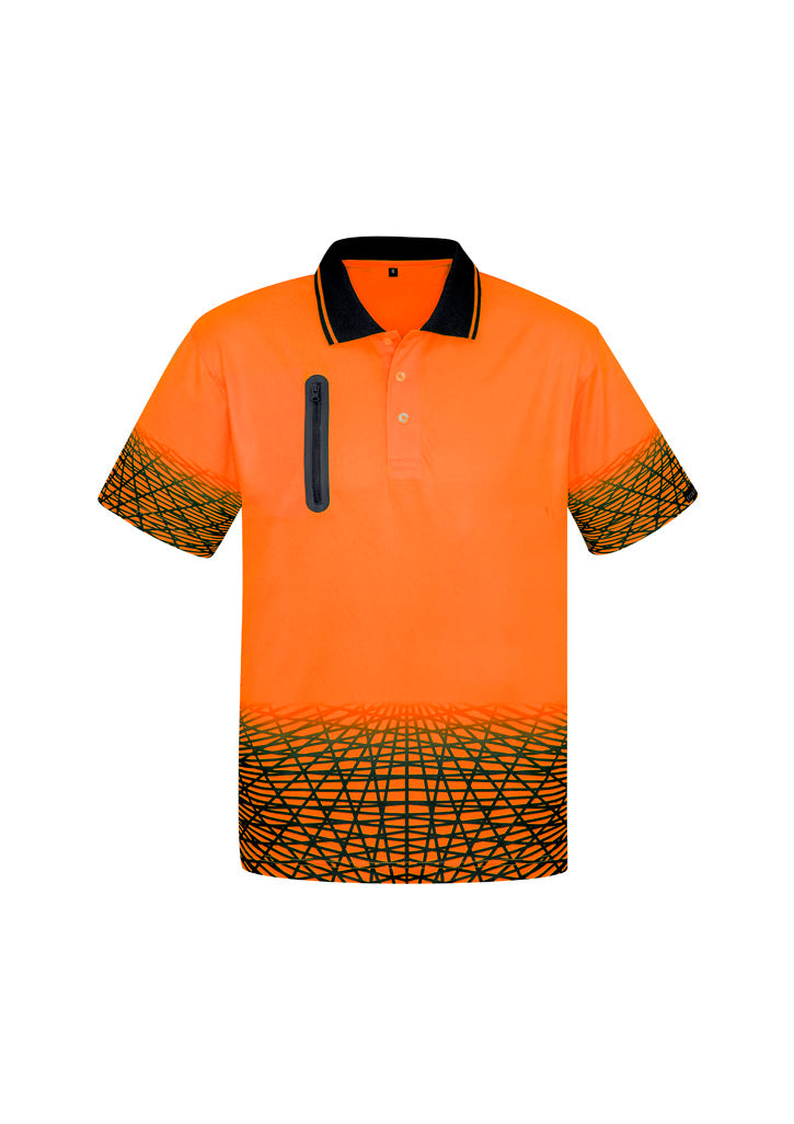 Syzmik Mens Hi Vis Tracks Short Sleeve Polo - ZH300