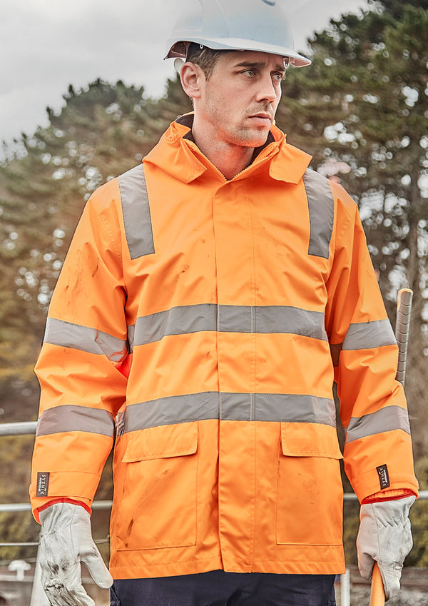 Syzmik Unisex Hi Vis VIC Rail 4 In 1 Waterproof Jacket - ZJ580