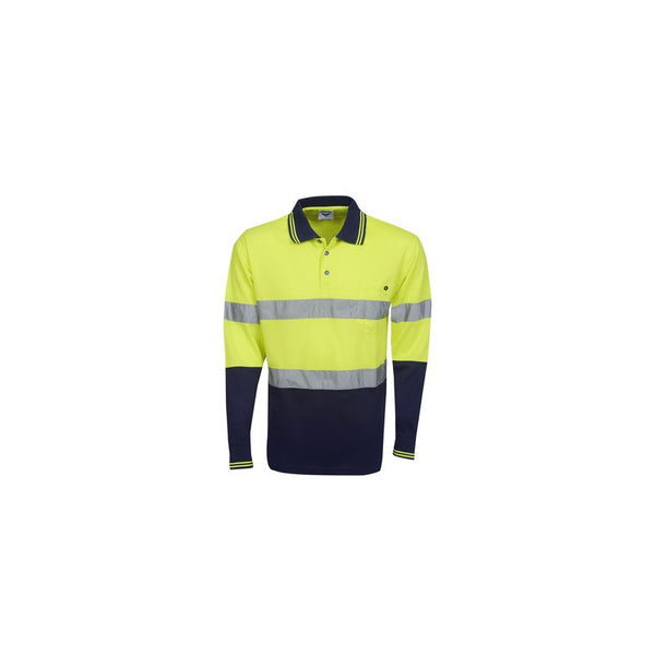 Blue Whale Day/night Hi Vis Cooldry Polo Long Sleeve - P91