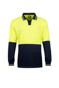 Workcraft Hivis Long Sleeve Two Tone Polo 157gsm - WSP206